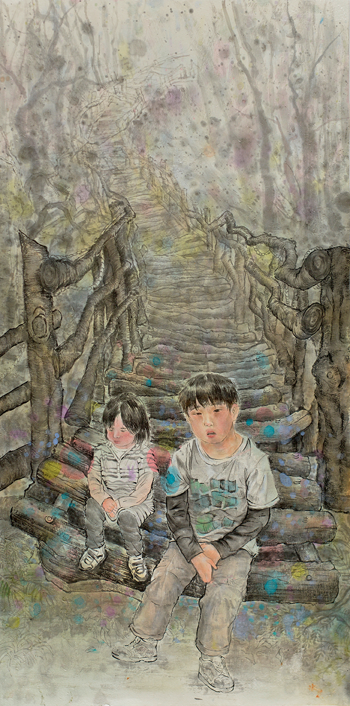 爬山好累