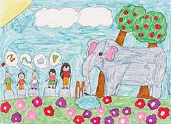 瞎子摸象的故事