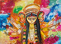 Divinc Deviation : Worshiping Durga Mata in Festival of Colors