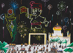 布魯萊的 40 週年國慶華麗無比的無人機秀