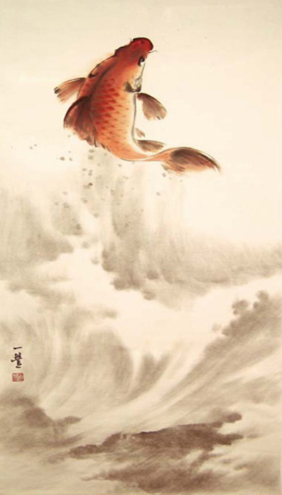 魚躍龍門 Fish Leap at Dragon Gate