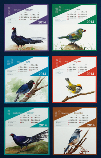 鳥類月曆設計